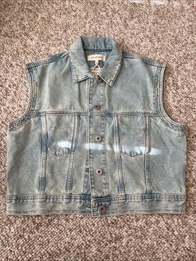 Outland Denim Light Blue Sleeveless Denim Jacket - Women's Trucker Vest